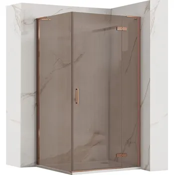 Sprchový kout REA Hugo 100x80 Kartáčovaná měď