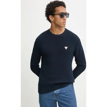 Pánský svetr Bavlněný svetr Guess Jeans M4BR30.Z3HM1 námořnická modř 59X, vel. M