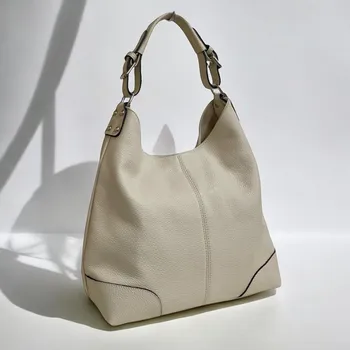 Kabelka Dámská kožená kabelka MaxFly 5375 béžová