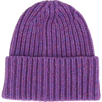 Čepice Vlnka Vlněná čepice s hedvábím Gheppio fialová velikost oblečení Uni