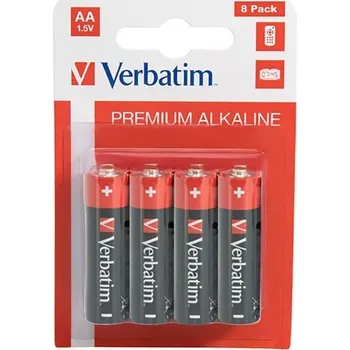 Článková baterie Baterie Verbatim 1,5V AA (LR06) alkalická, balení 8ks