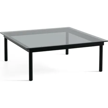 Konferenční stolek Hay, Konferenční stolek Kofi, 100 x 100 cm, deska z hladkého tónovaného skla, nohy z černého dubu - Formadore
