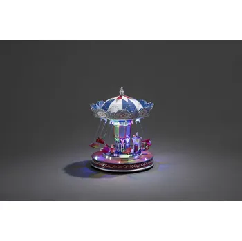 Dekorativní svítidlo Konstsmide 3443-000 LED scenérie kolotoč RGBW LED barevná volitelné napájení, s animaci, s vánočními písněmi, se spínačem