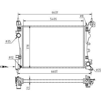 Chladič motoru Chladič, chlazení motoru HART 637 197
