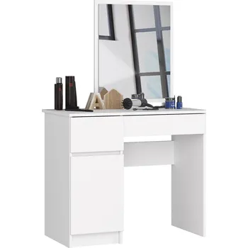 Toaletní stolek Toaletní stolek se zrcadlem CLP P-2/SL LEVÝ PK BÍLÝ