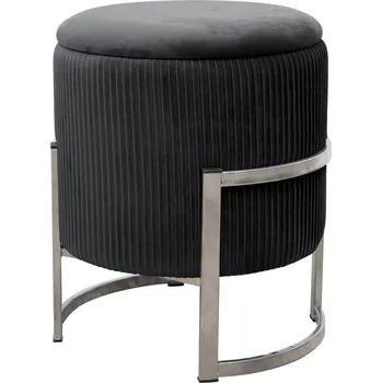 Taburet PUF PORTO ČERNÁ