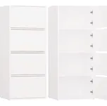 Komoda ALMA BÍLÁ Skříňka 4 Dveře 4 Police