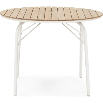 Zahradní stůl Zahradní stůl Fioli kulatý 100 cm, akátové dřevo FSC, bílý