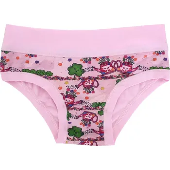 Dívčí spodní prádlo Dívčí bavlněné kalhotky s potiskem konviček Emy B2956 orchidea velikost 9/10