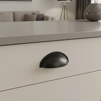 Nábytkové kování Siro Úchytka ZENA / Černá matná 64 mm