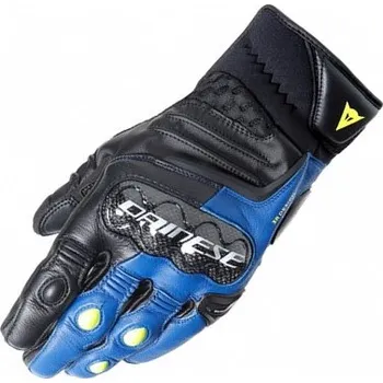 Moto rukavice Dainese Dainese CARBON 4 SHORT sportovní rukavice modré/černé/fluo-žluté vel.L L