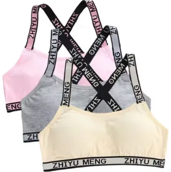 Dívčí spodní prádlo Dívčí podprsenka (lambáda) - bez kostic, sportovní (1 nebo 3 ks v balení) Barva: růžová, šedá, béžová