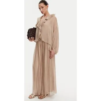 Dámská halenka ViCOLO Halenka TD0019 Béžová Oversize L