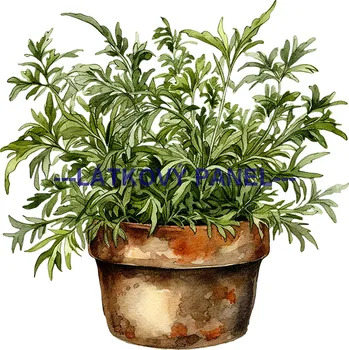 Látkový panel - Bylinky - BY-31 Velikost: 30x30cm, Materiál: Teplákovina nepočesaná