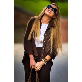 Dámská košile Jadberg Women Čokoládová košile dámská Bonnie Velikost: UNI