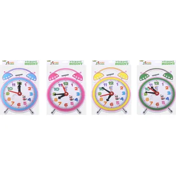 Hodiny Výukové papírové hodiny 20x25cm - mix barev