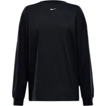 Dámské triko Nike W SPORTSWEAR ESSENTIAL OS LS TEE M Černá, Bílá