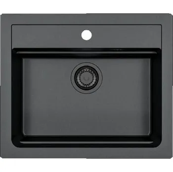 Granitový dřez Granitový dřez Alveus ATROX 30 Černá s černou výpustí