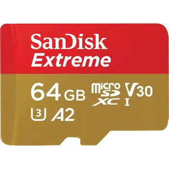 Paměťová karta SanDisk Extreme/micro SDXC/64GB/UHS-I U3 / Class 10/+ Adaptér