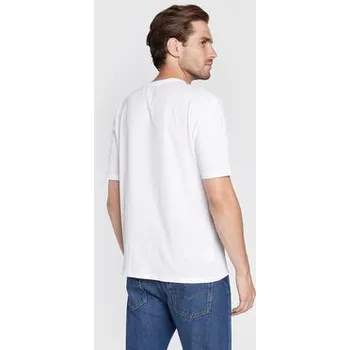 Pánské tričko Sisley T-Shirt 3I1XS101J Bílá Regular Fit XL