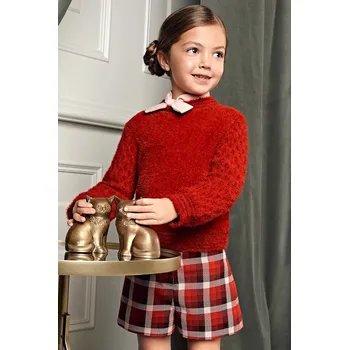 Dívčí svetr Dětský svetr Abel&Lula červená barva, 5827 5827.2.Mini.9BYA 33X, vel. 116