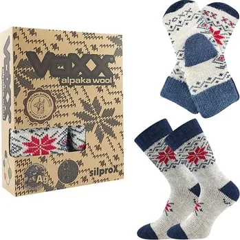 Pánské ponožky VoXX sada zimních ponožek a pletených palčáků ALTA SET z merino vlny a alpaky REŽNÉ vel.35-38 (23-28)
