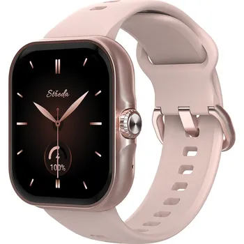 Chytré hodinky Chytré hodinky Madvell Aura s GPS a bluetooth voláním růžové se silikonovým řemínkem