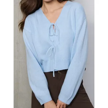 Dámský svetr Sinsay - Svetr s mašličkami - modrá - 439FJ-05X - 439FJ-05X-XXL