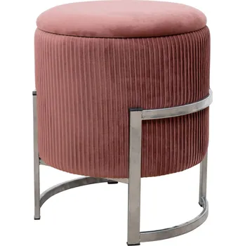 Taburet PUF PORTO PUDROVÁ RŮŽOVÁ