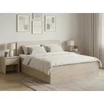 Postel SOFIA 120 x 200 cm, dub sonoma Rošt: S laťkovým roštem, Matrace: Matrace Coco Maxi 20 cm