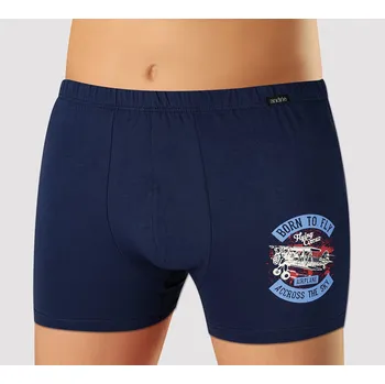 Boxerky Boxerky Andrie PS 5936 Lycra Barva: Modrá - tmavě, Velikost: 3XL