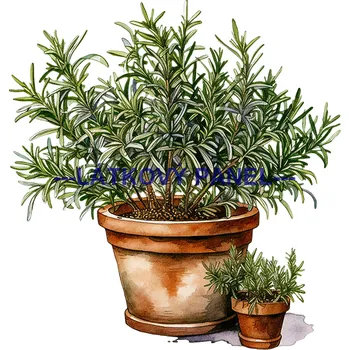 Látkový panel - Bylinky - BY-29 Velikost: 25x25cm, Materiál: Úplet