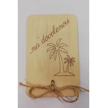 Darovací cedulka - 14 x 10 cm - ...na dovolenou