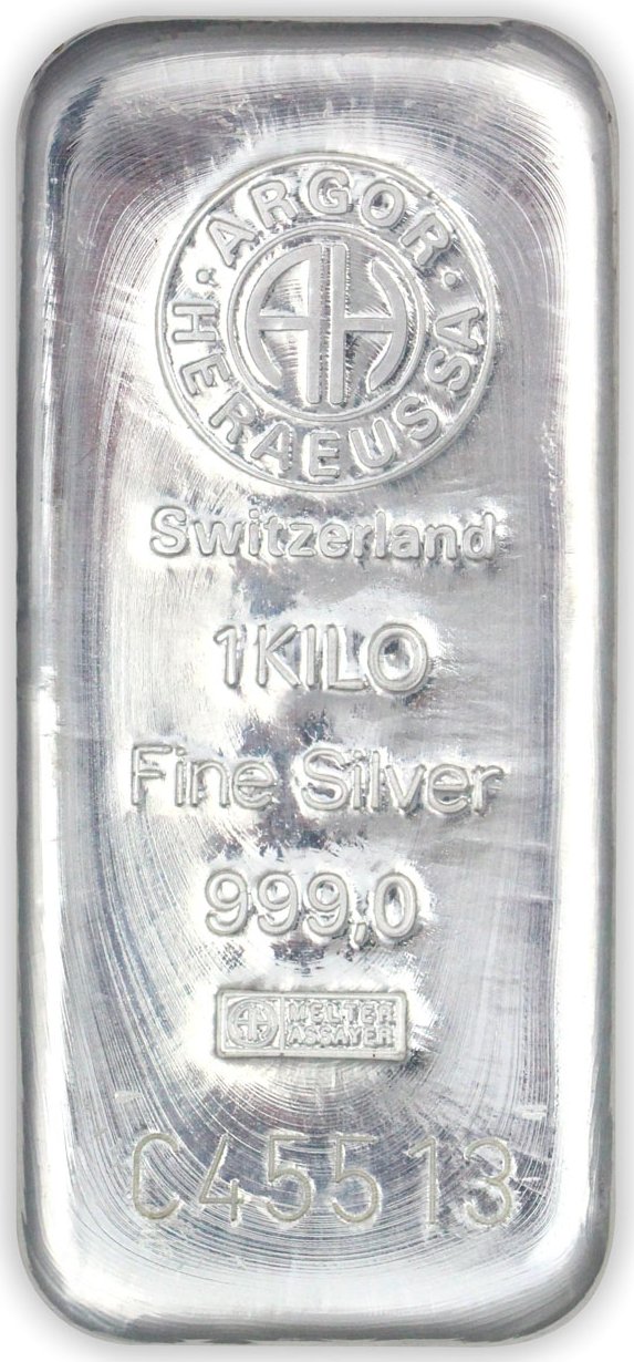 Stříbrný slitek 1 kg Argor Heraeus