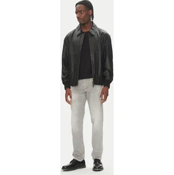 Pánská bunda BOSS Kožená bunda Joberg 50543240 Černá Relaxed Fit 56