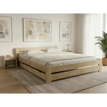 Postel Laura 120 x 200 cm, borovice Rošt: Bez roštu, Matrace: Matrace Deluxe 10 cm