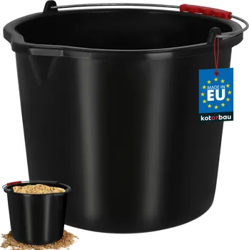 Zdenické nářadí Vědro stavební hospodářské s výlevkou 16 l černé - 36 cm \ 28 cm \ 34 cm \ 1 ks.