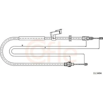 Lanko parkovací brzdy Tažné lanko, parkovací brzda COFLE 92.11.5494