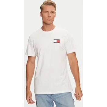 Tommy Jeans T-Shirt Essential Flag DM0DM20740 Bílá Slim Fit XS