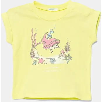 Dětské bavlněné tričko United Colors of Benetton 3I1XA106A.G.W.Seasonal zelená 71X, vel. 62