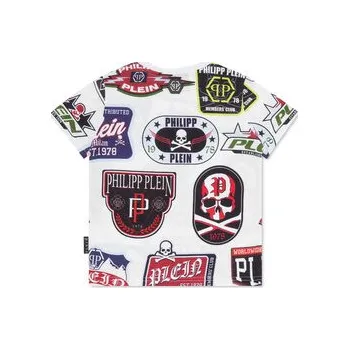 Pánské tričko PHILIPP PLEIN T-Shirt 19741 Bílá Regular Fit 16
