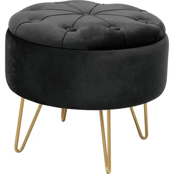 Taburet PUFA CARO ČERNÁ