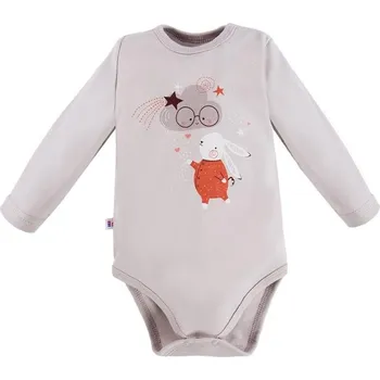 Kojenecký body Ewa Kojenecké body MELLOW dlouhý rukáv vel. 74 šedá