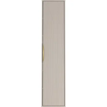 Koupelnový nábytek Koupelnová skříňka sloupek Avila, rýhovaná, zlatá úchytka, kašmír