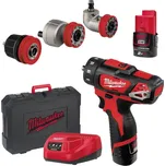 Vrtačka 5-v-1 AKU s vyměnitelnými nástavci Milwaukee M12BDDXKIT-202C