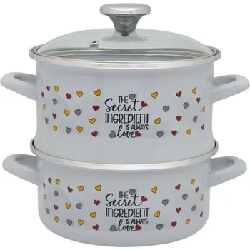 Hrnec Metalac LOVE, Set 2 ks napařovacích hrnců 18 cm, 3 l