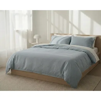 Povlečení Mušelínové povlečení stříbrné 140 x 200, 70 x 90 cm zipový uzávěr