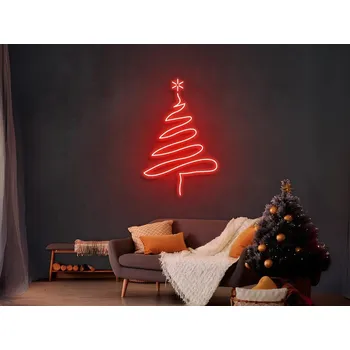 Vánoční dekorace Neonový Nápis Neon LED Vánoce Vánoční Dekorace Christmas (Vyrábíme i na Míru) Vánoční Stromek 40x75cm