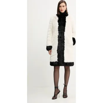 Dámský kabát Kabát Twinset bílá barva, 252TT2153 00X, vel. 34