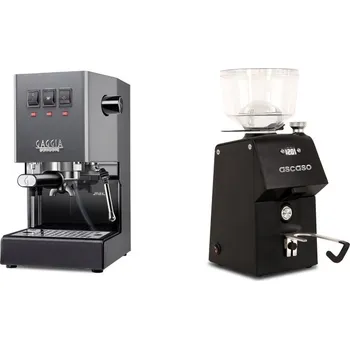 Kávovar Gaggia Classic E24 BC, grey + Ascaso H64, black
